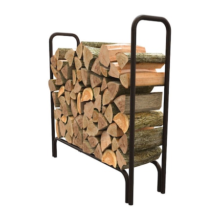 B & K Panacea Black Powder Coated Steel Log Rack 15203